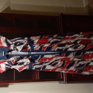 Sleeveless Chain Print Dress